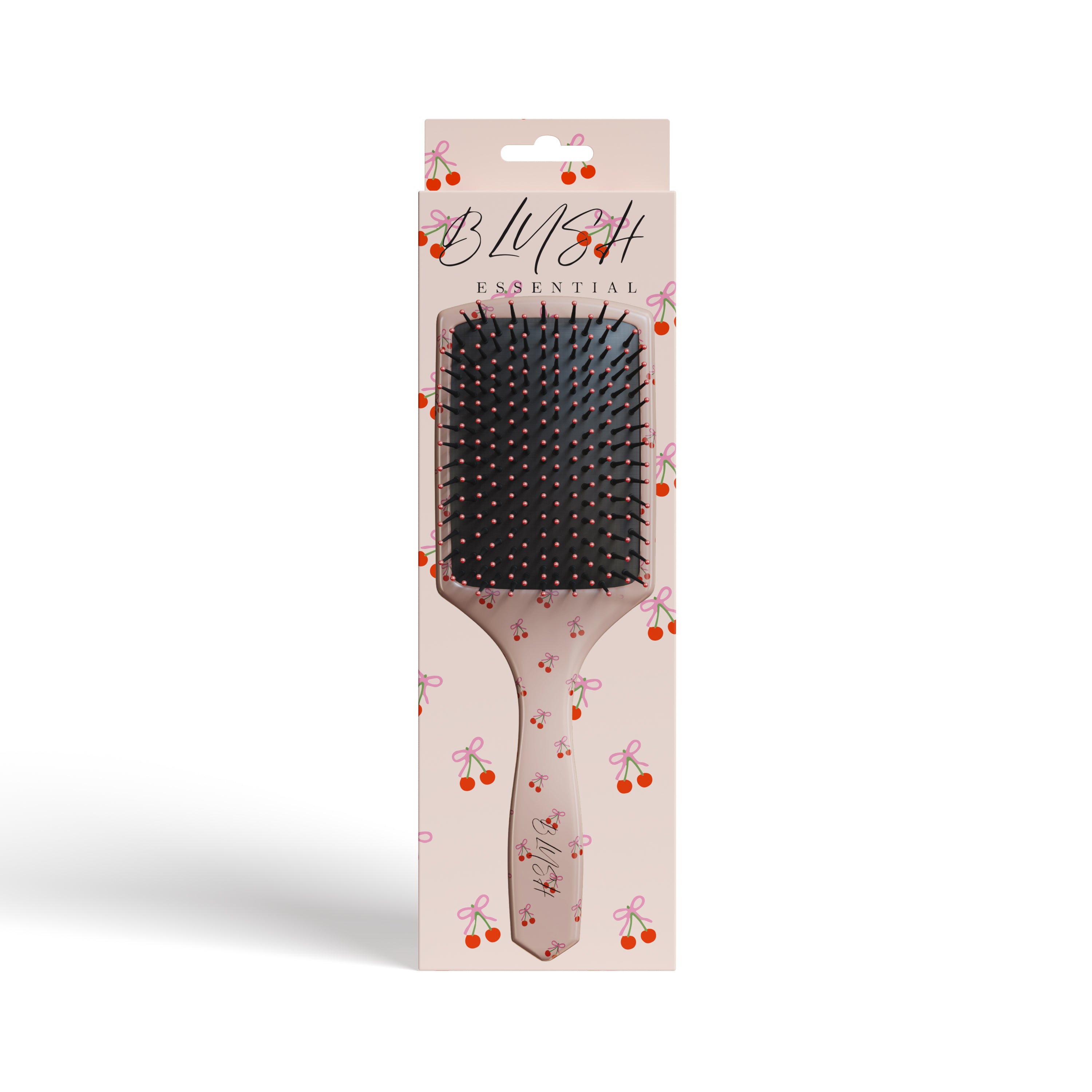 Paddle Brush with Bow & Cherry image 1
