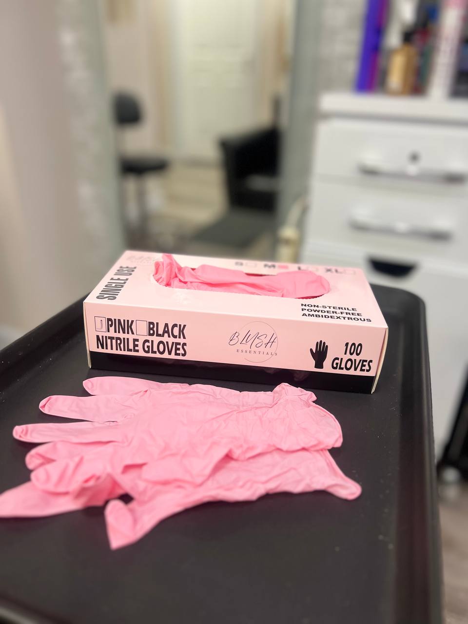 100 Nitrile Gloves (PINK) image 4