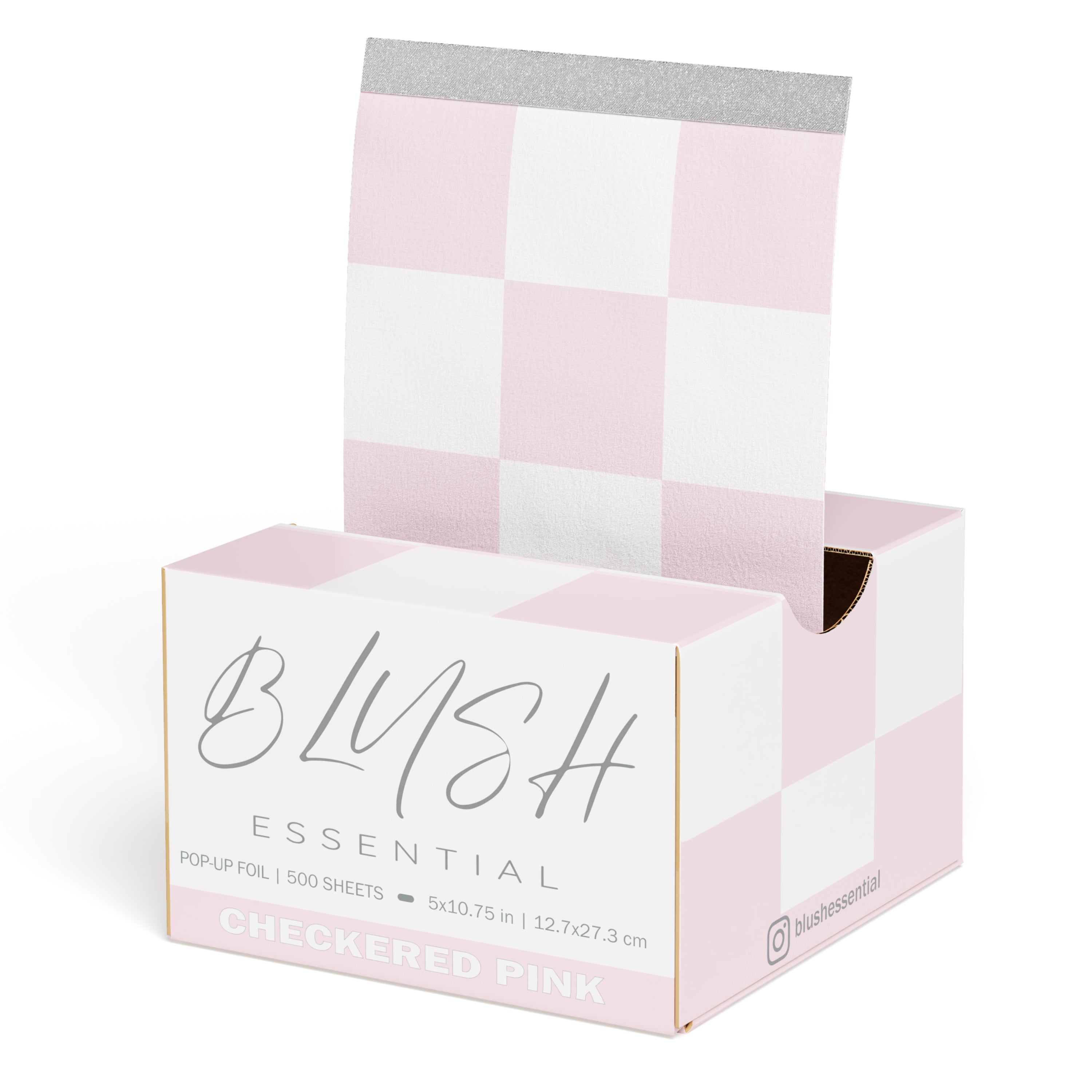 Checkered Pink Pop-Up Foils 5x10.75 in, 500 sheets