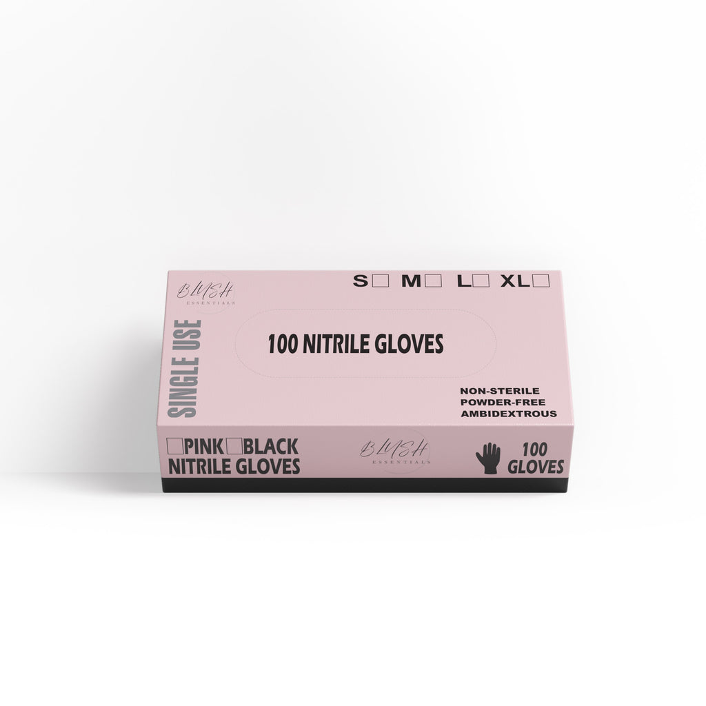 100 Nitrile Gloves (PINK) image 0