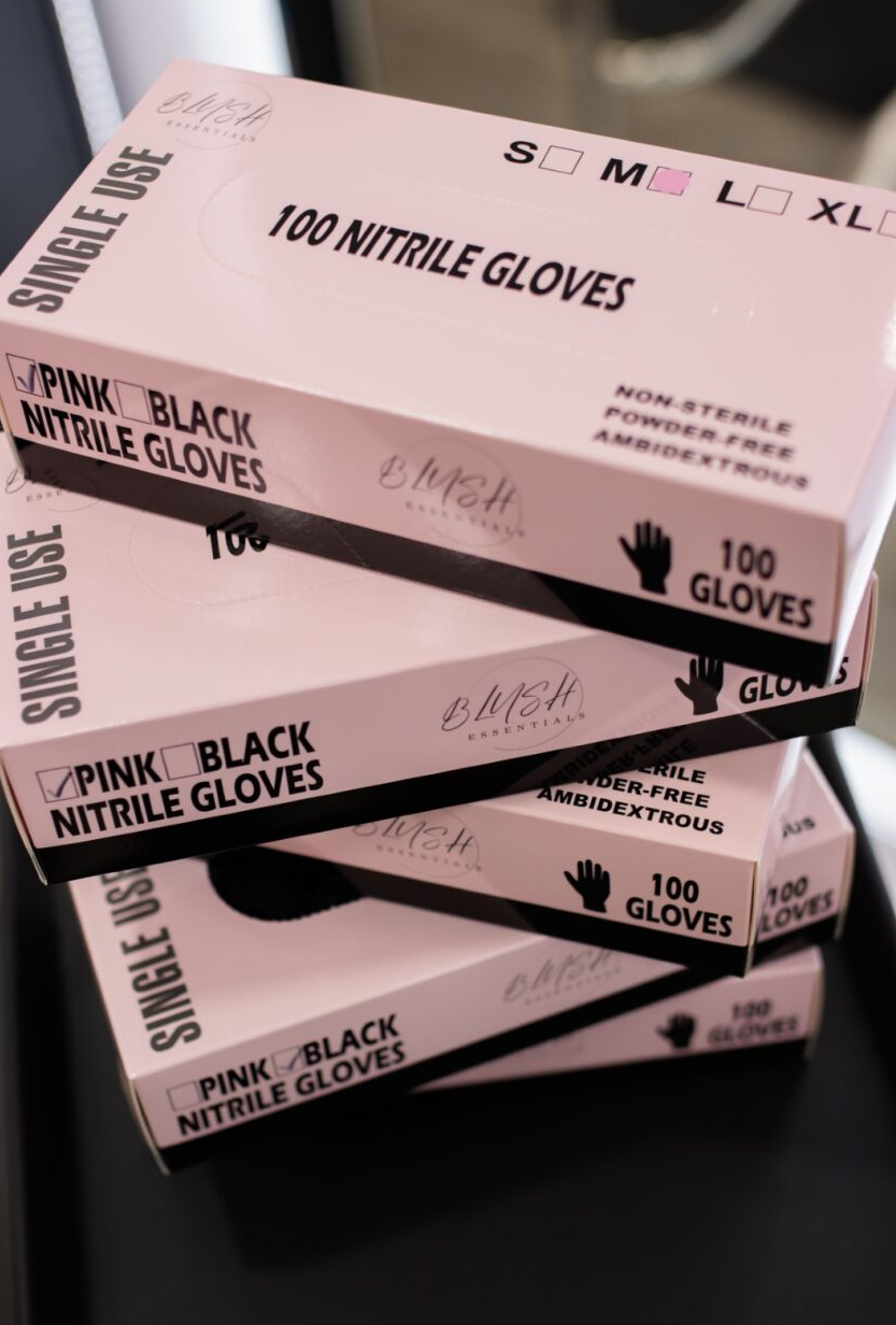 100 Nitrile Gloves (PINK) image 2