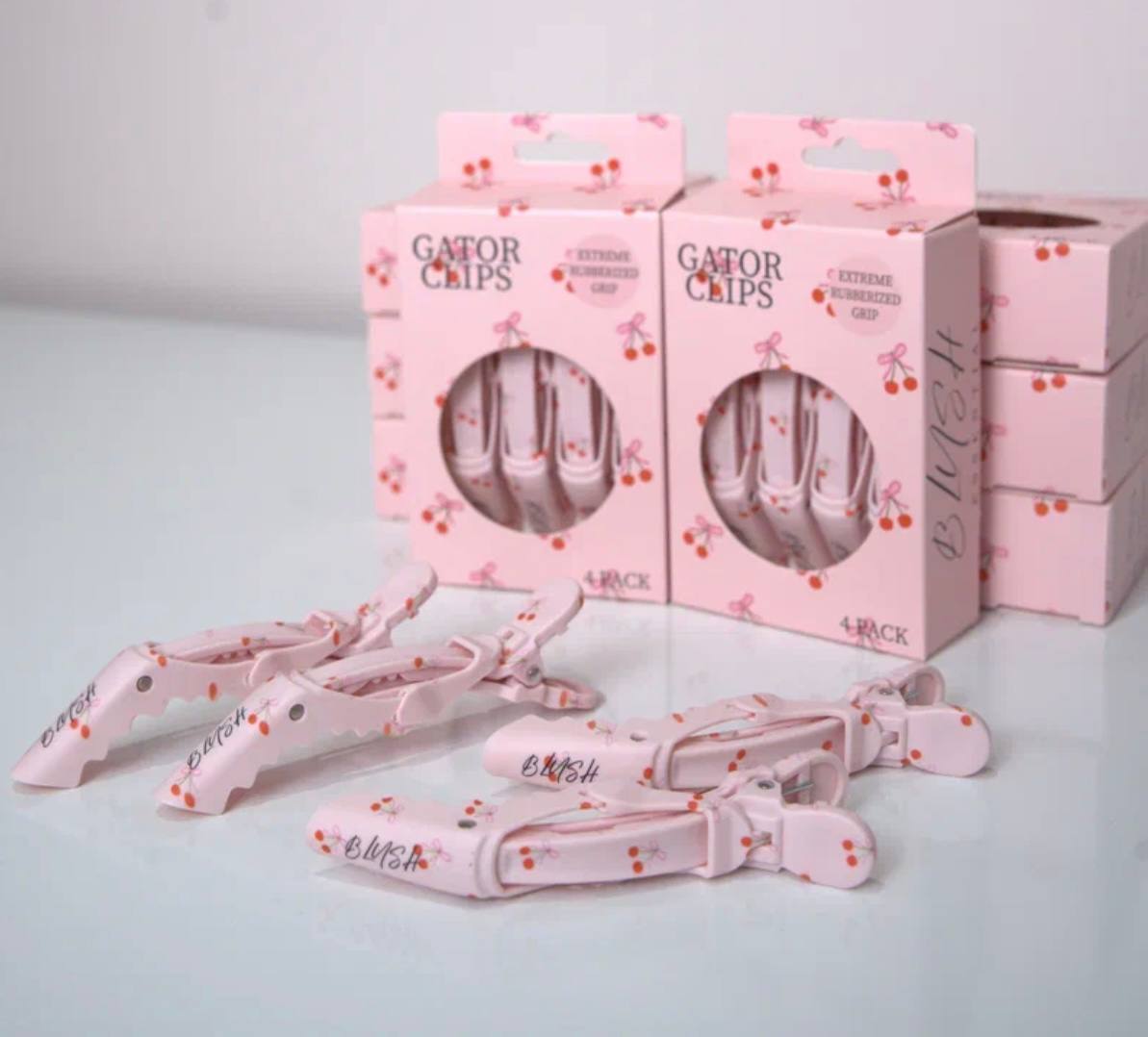 Gator Clips with Bow & Cherry