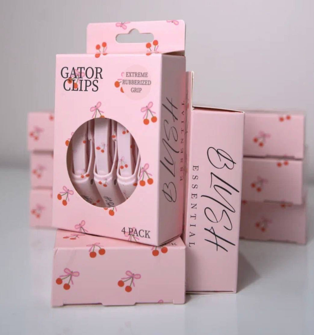 Gator Clips with Bow & Cherry