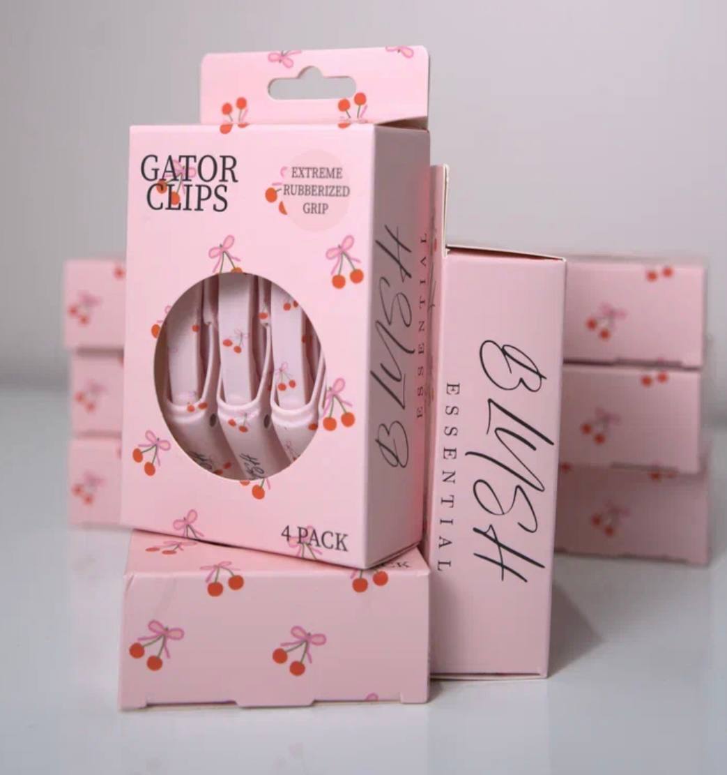 Gator Clips with Bow & Cherry