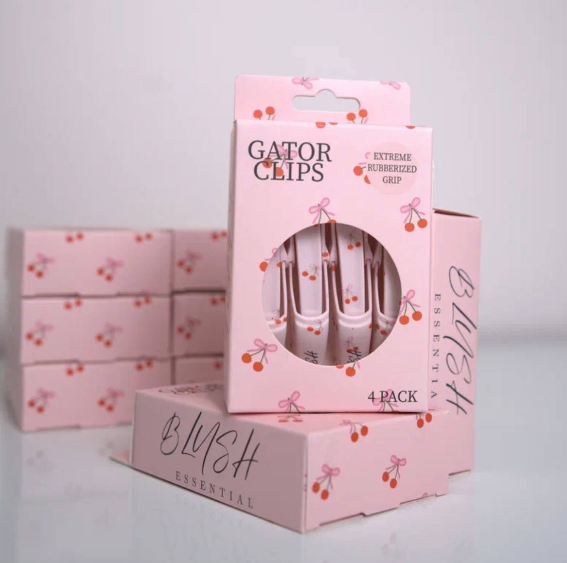 Gator Clips with Bow & Cherry