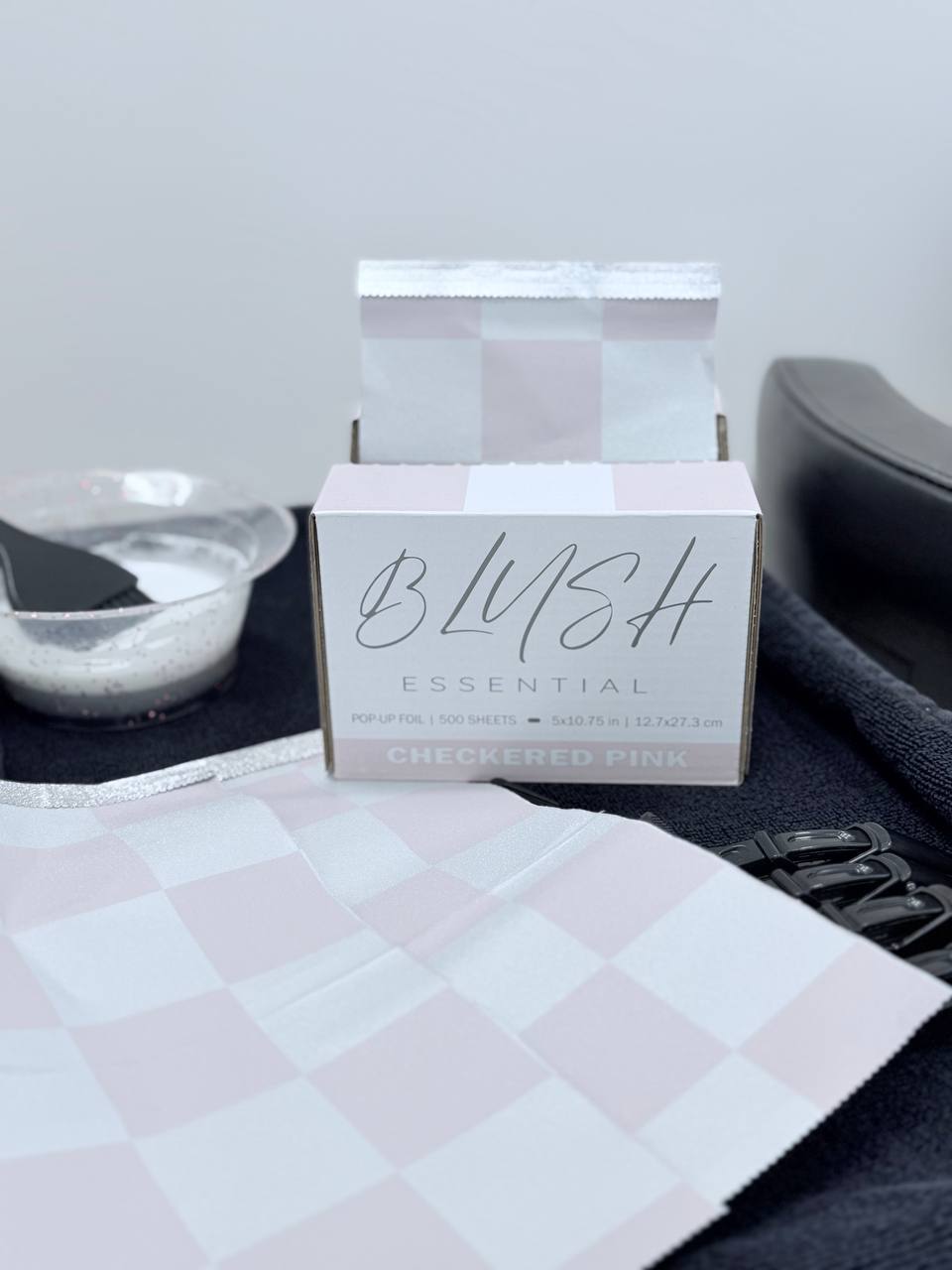 Checkered Pink Pop-Up Foils 5x10.75 in, 500 sheets