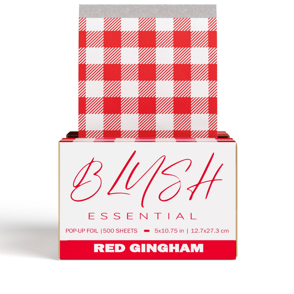 Red Gingham Pop Up Foils 5x10.75 in, 500 sheets